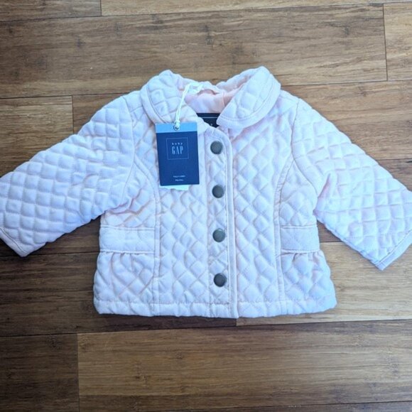 Brand new Gap Baby girls Pink Quilted Jacket - Picture 1 of 4